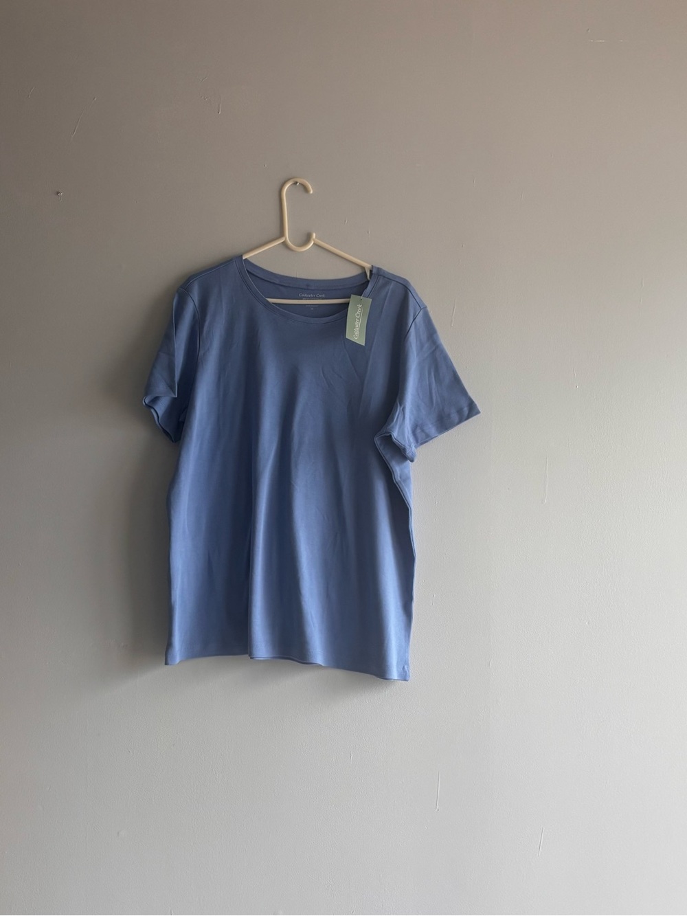 Coldwater Creek Women's
Freshwater Blue Short Sleeve
Cotton Shirt Sz 1X NWT